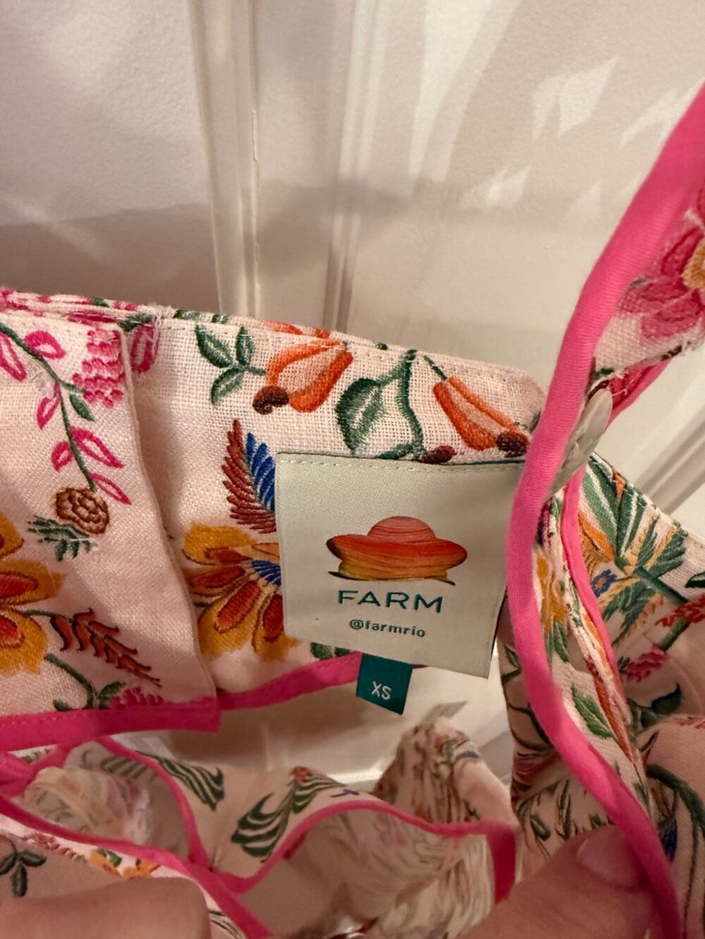 Farm Rio Floral Linen Mini Dress - Picture 4 of 6